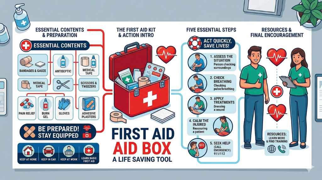 2 Importance of First Aid Box Life Saving Benefits at Work and Home AHA Approved