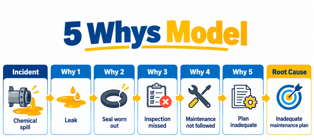 5 why model International Safety Solution Incident Investigation