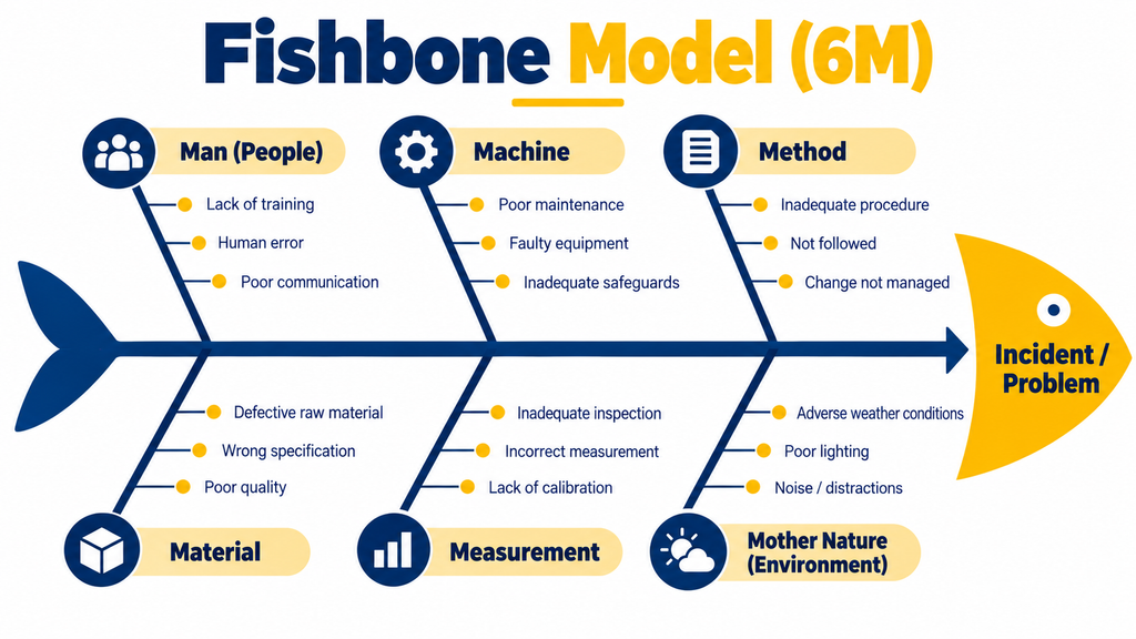 fishbone model International Safety Solution Incident Investigation